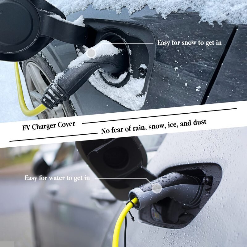 EV Charger Plug Port Cover Magnet Adsorption Electric Car Charging Port Cover Outdoor Car Charging Accessories