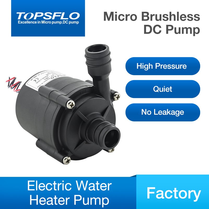 CHINA TOP Supplier TOPSFLO 12V 24V DC Silent Hot Water Pump Micro Mini Circulating Pump