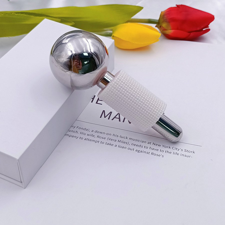 Globe Cooling Facial Massage Roller Ice Globes for Face Custom Stainless Steel Stainless Steel Beauty Iceball Support Ice Balls