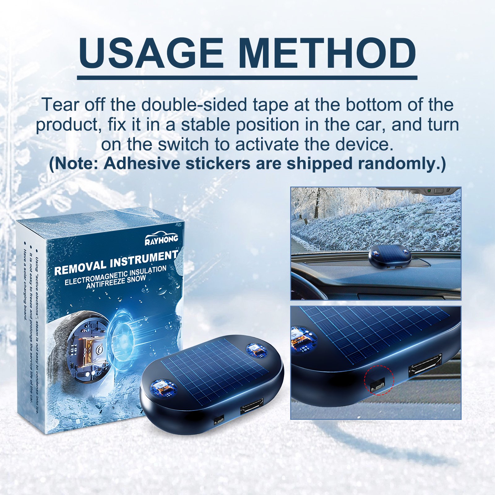 AntiFreeze Snow Removal Deicing Device Car Deicer Defroster Windshield Snow Removal Instrument Tools Deicing Device
