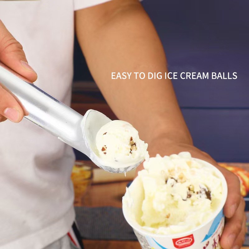 Portable Aluminum Alloy Non-Stick Anti-Freeze Ice Cream Scoop Spoon Sustainable Home Kitchen Accessory