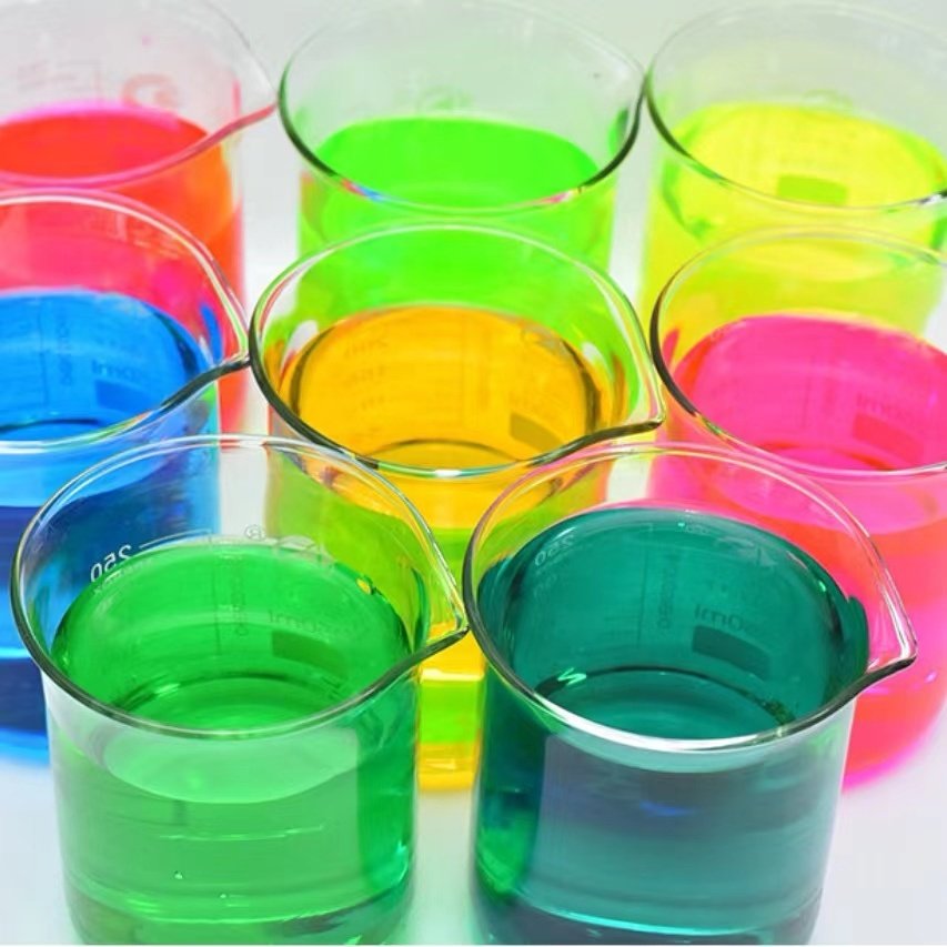 Water Dissolved Dyes Water Base Dyes Fluorescent Green Red Yellow Blue Coolant Pigment for Antifreezing Solution