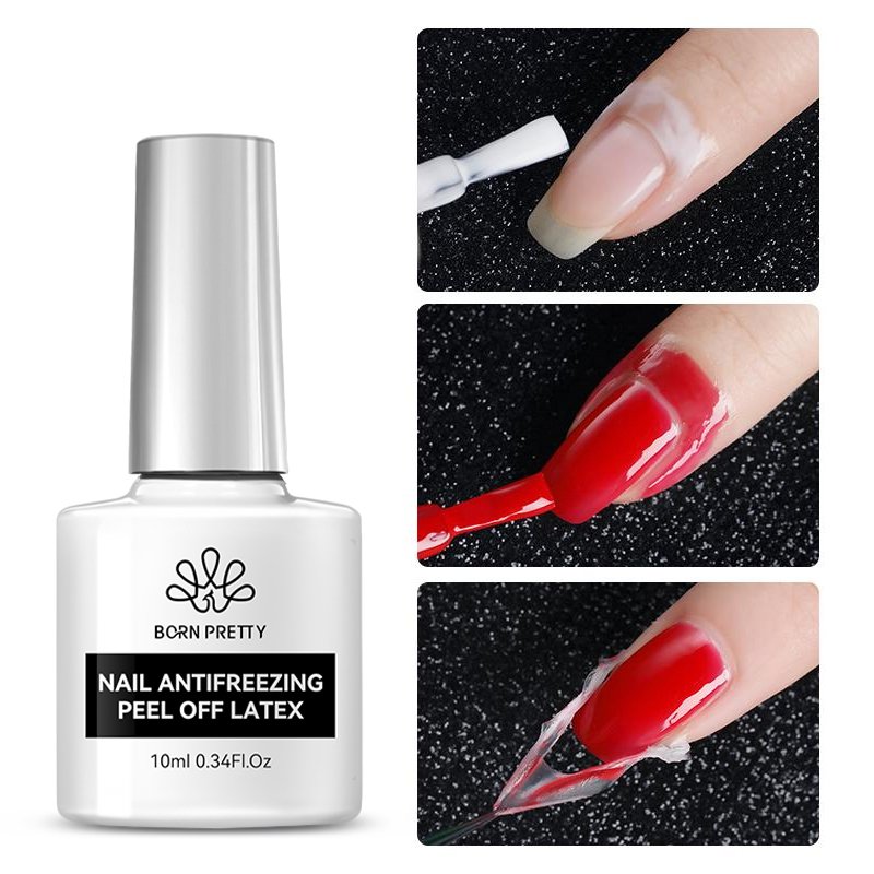 BORN PRETTY 10ml Nail Care Antifreezing Peel Off Nail Liquid Latex Cuticle Protector Polish