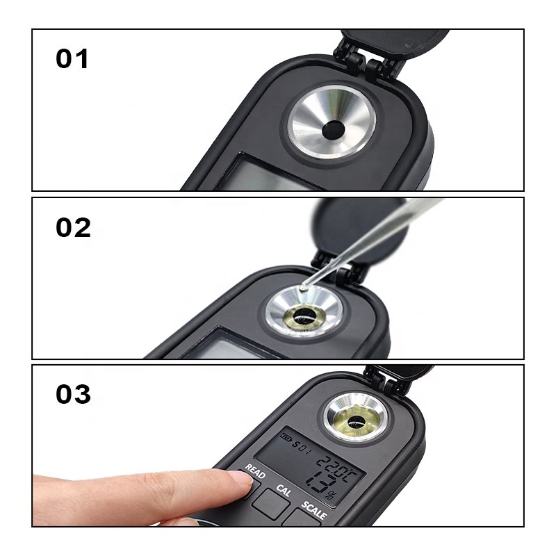 Digital Car/Antifreeze Refractometer -40~0 Range Cleaner Meter 0.5% Precision 0.1% Resolution Refractive Index Portable