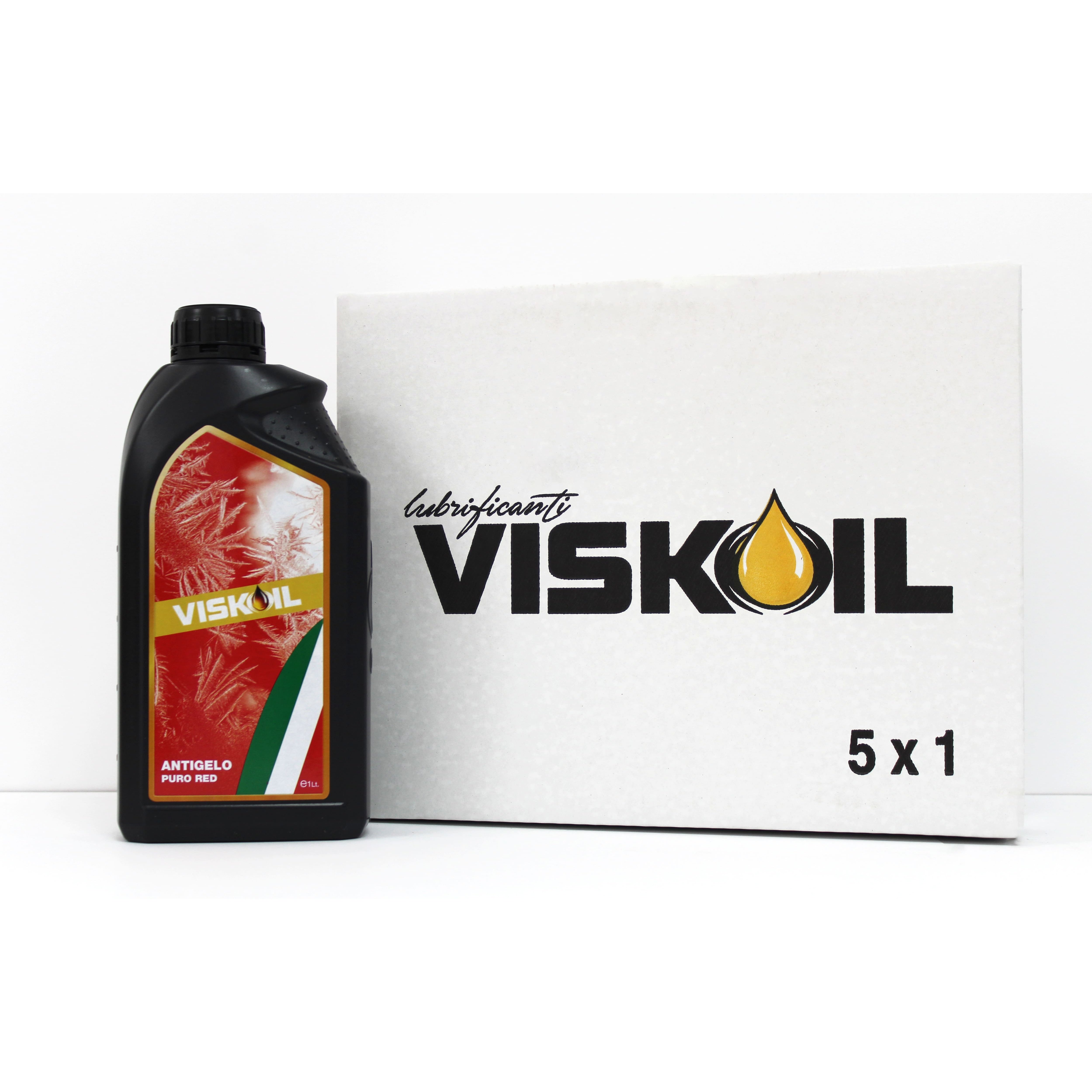 PURE RED ANTIFREEZE LIQUID - 5X1 PACK - HIGH-PERFORMANCE COOLANT FOR ALL COOLING SYSTEMS.