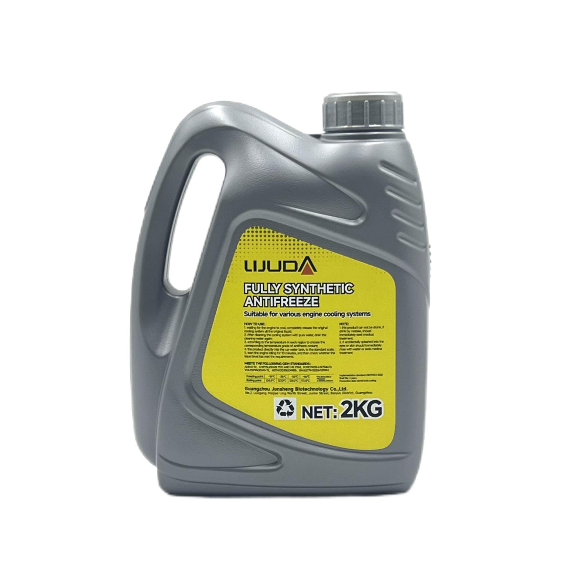 2L -16℃ Green Long Life Antifreeze Eythelene Glycol Coolant Engine Radiator Coolant for Car