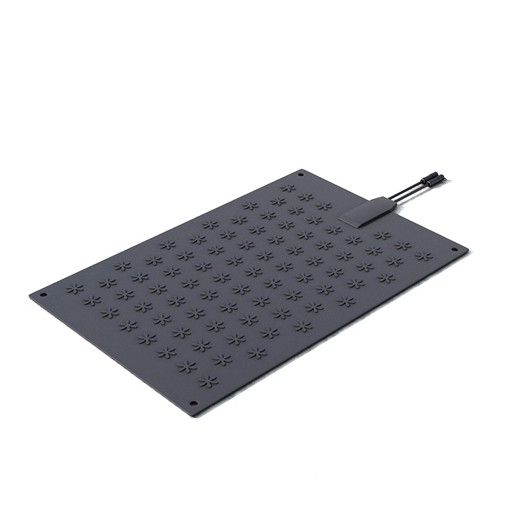 Outdoor Heated Snow Mat Floor Antifreeze Heated Rubber Mat Melting Stairway Mat Product