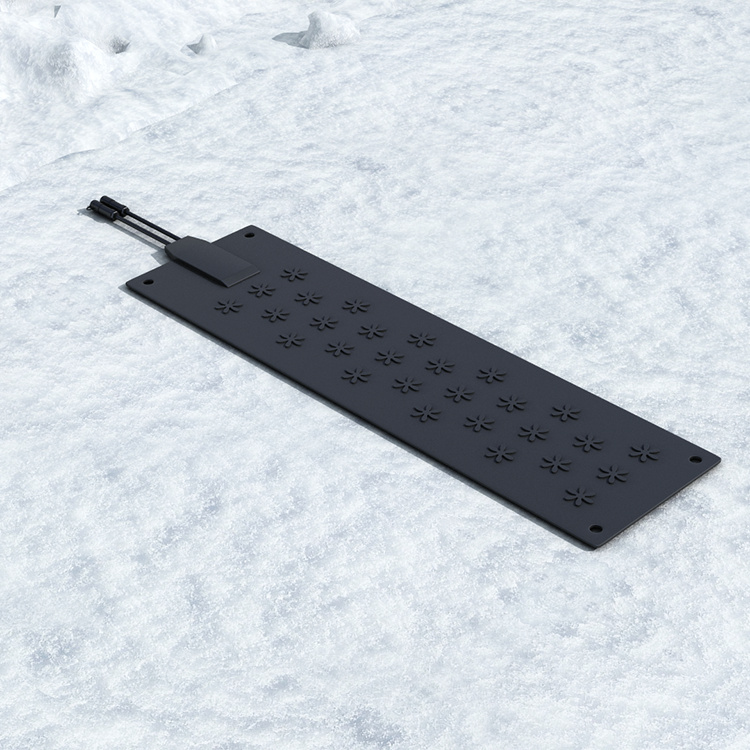 Outdoor Heated Snow Mat Floor Antifreeze Heated Rubber Mat Melting Stairway Mat Product