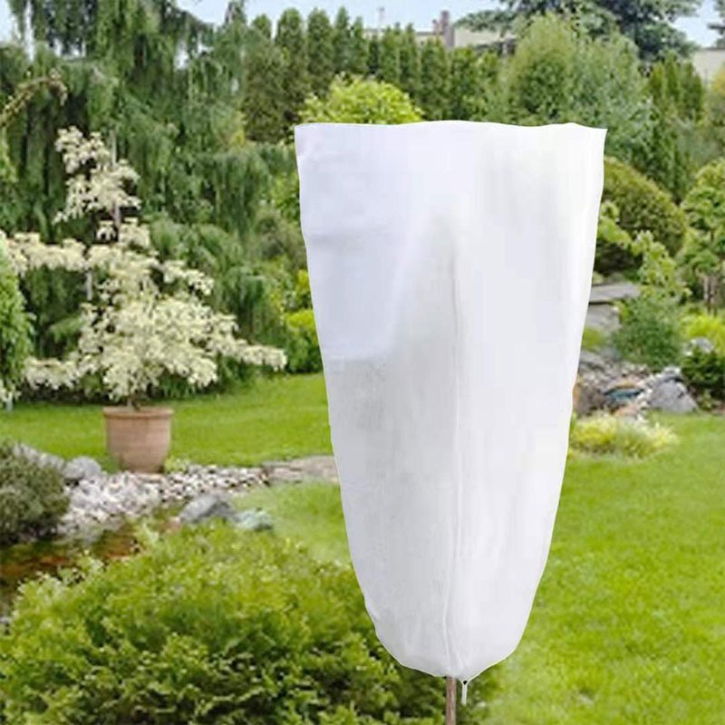Thickened Fruit Tree Covers Nonwoven Plant Bag Winter Plant Protective Cover Pull Rope Frost Proof Cover