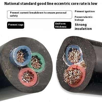 New Engineering 2 3 Core Outdoor High Power Cable 25 15 4 6 Square Meters Antifreeze PVC Insulated Copper Soft Power Supply