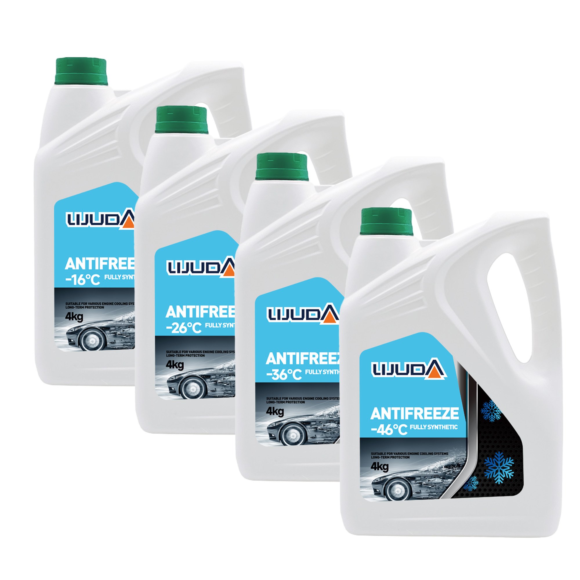 Antifreeze Coolant 4L -26℃ Green Long Life Antifreezes Radiator Coolant for Car Ethylene Glycol Antifreeze LIJUNDA Brand Coolant