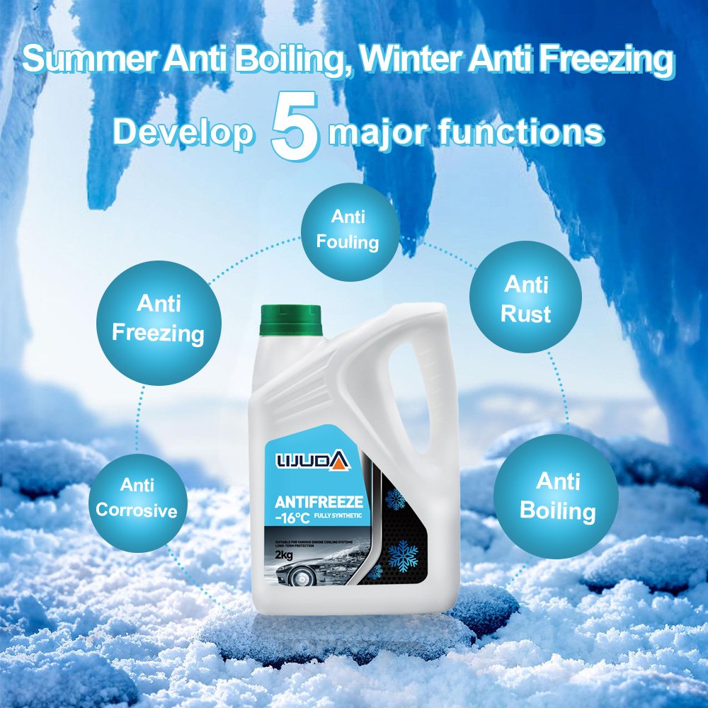 Antifreeze Coolant 4L -26℃ Green Long Life Antifreezes Radiator Coolant for Car Ethylene Glycol Antifreeze LIJUNDA Brand Coolant
