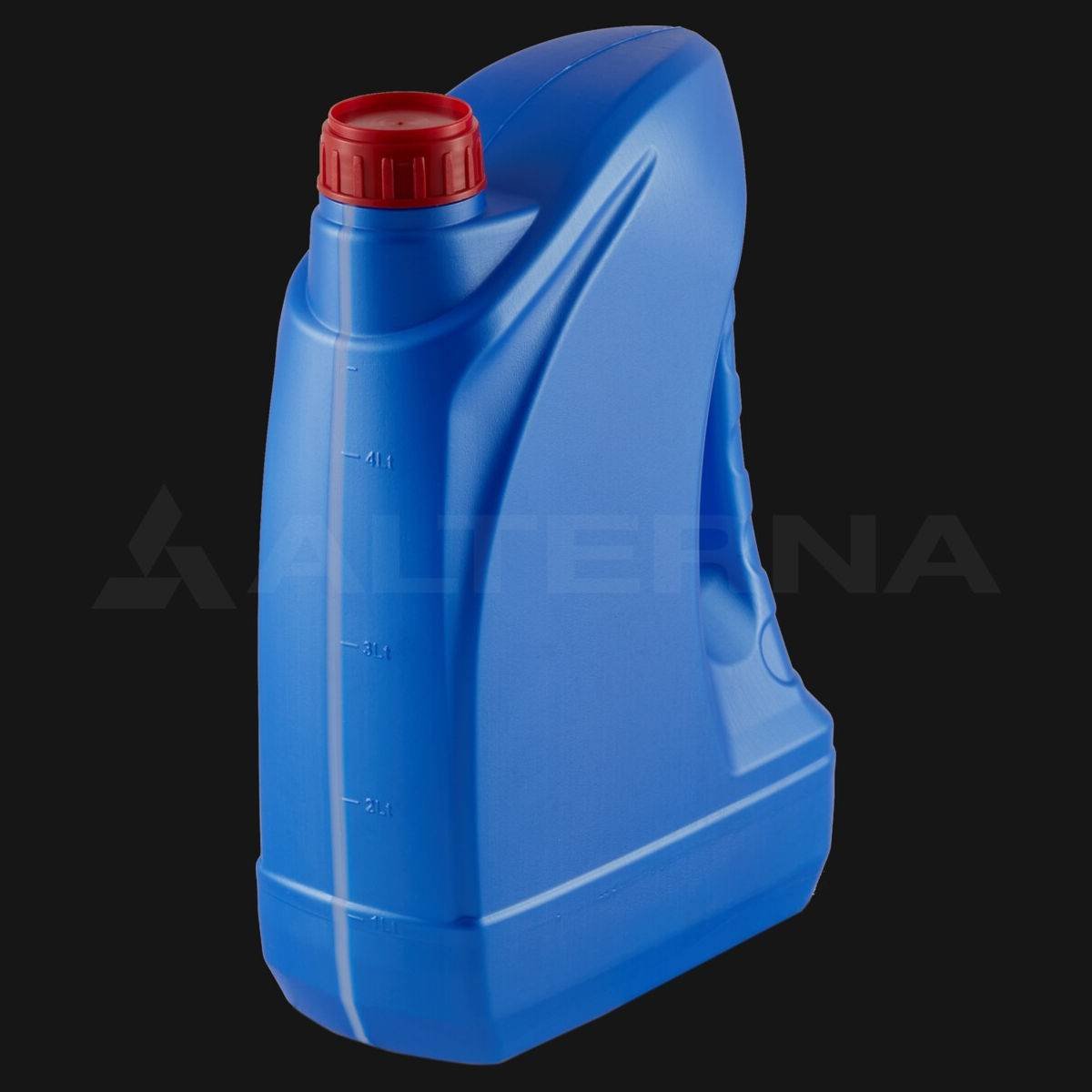 5 Litre Plastic Motor Oil Container with 50 mm Aluminum Seal Cap for Motor Oils Transmission Fluids Brake Hydraulic Antifreezes
