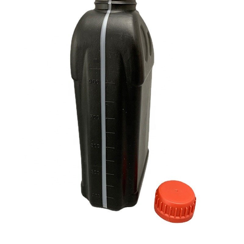 1000ml Engine Oil Bottle Glossy Plastic HDPE Oil Container Lubricating Oil Packing Pot Bucket With Tamperproof Screw Cap