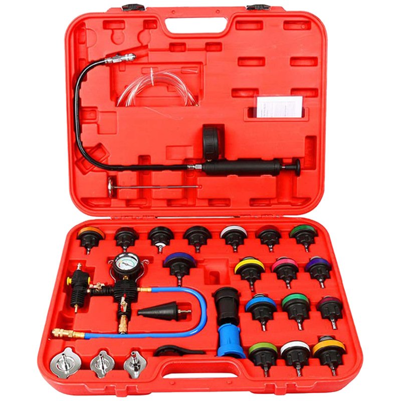33PCS Auto Water Tank Pressure Leak Test Tool Pressurizer Antifreeze Replacement Filler