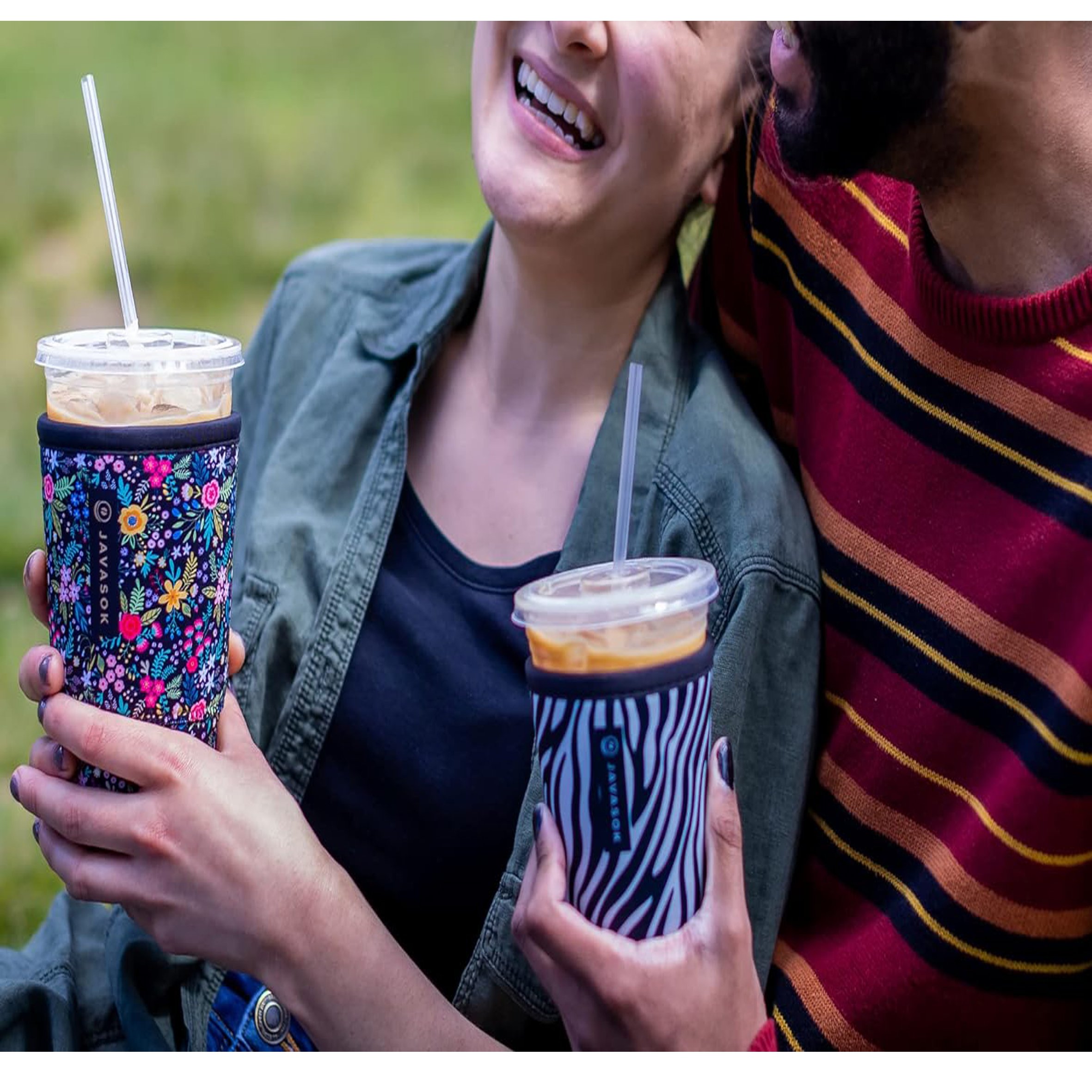 2024 Custom Design 16-32oz Insulated Neoprene Iced Beverages Holder Antifreeze Coffee Cup Sleeve for Hot & Cold Drinks