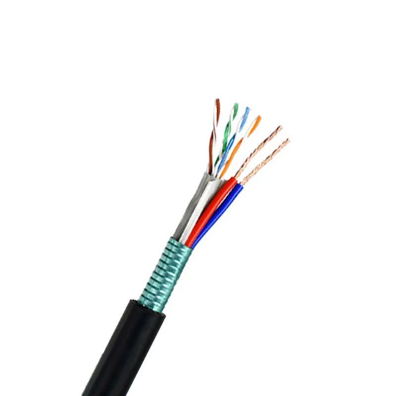 CAT6/CAT5E+RVV2*0.75/1/1.5 Network Power Hybrid Cable Cold Resistance High and Low Temperature Resistance and Antifreeze