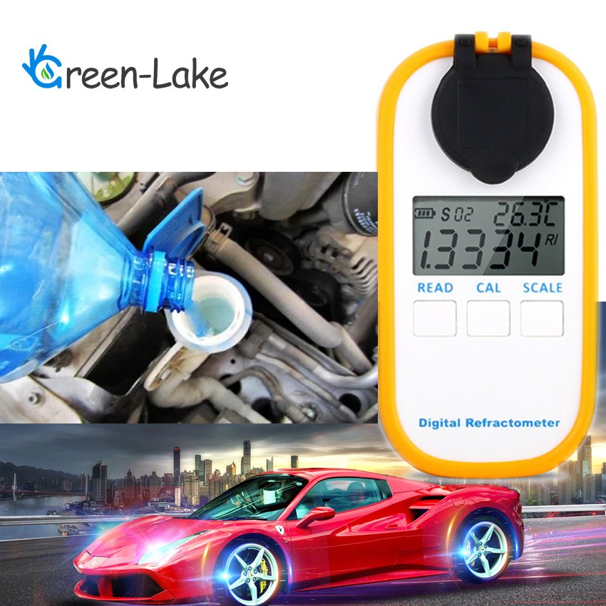 Portable DR605 Digital Battery Fluid Cleaning Refractometer Ethylene Glycol Car Coolant Antifreeze Antifreeze Refractometer