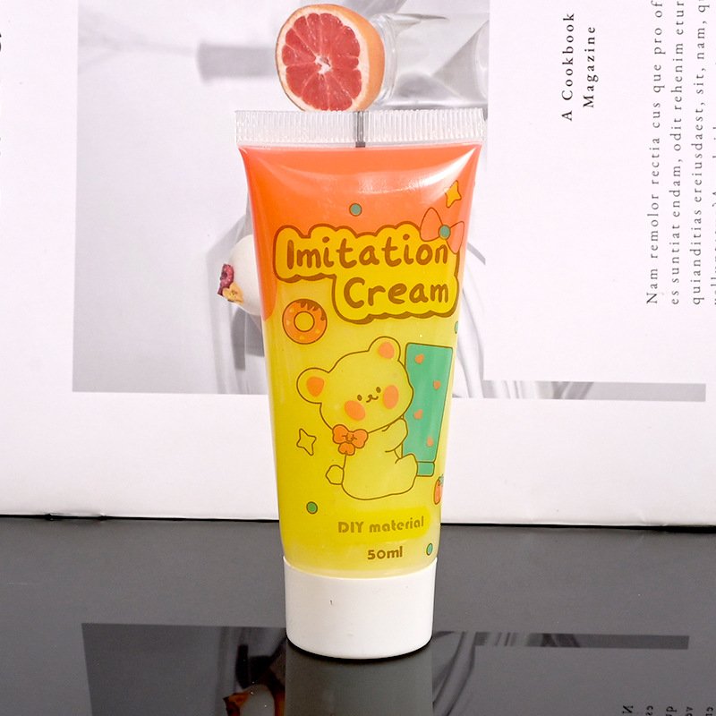 Handmade 50g Hair Clip 6 Colors Simulation Glitter Cream Glue Non-Toxic DIY Plastic Clay Material Whipped Ice Cream Modeling