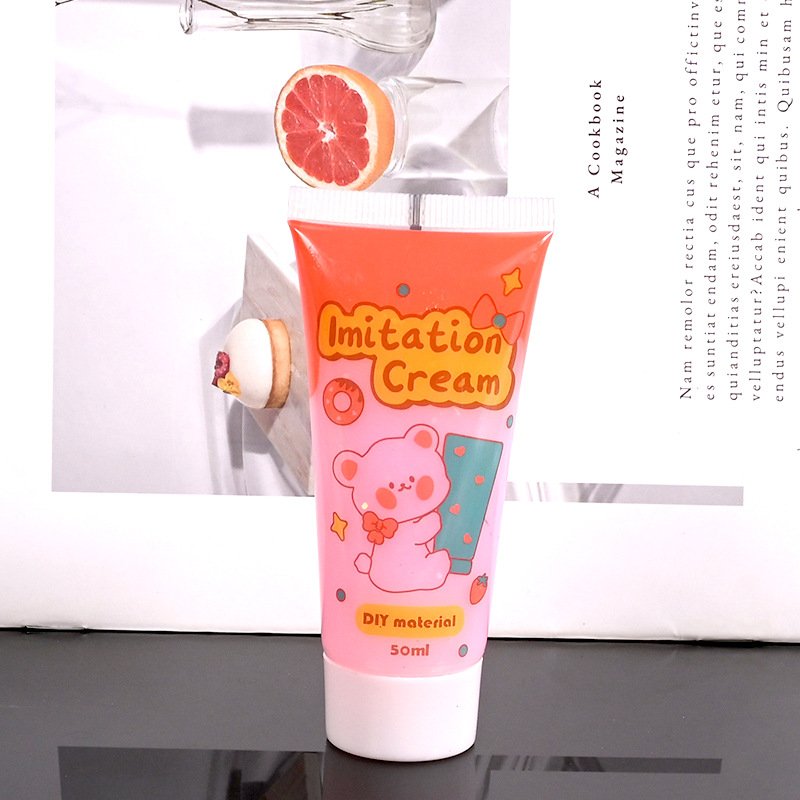 Handmade 50g Hair Clip 6 Colors Simulation Glitter Cream Glue Non-Toxic DIY Plastic Clay Material Whipped Ice Cream Modeling