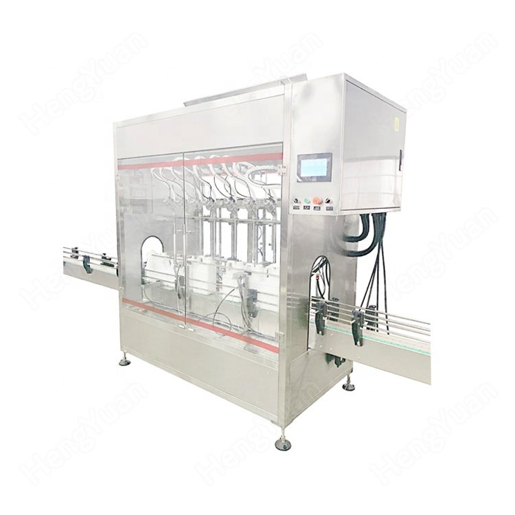 Automatic Linear Structure Gravity Type Free Flowing Liquid 1-5 L Antifreeze Coolant Bottle Filling Machine