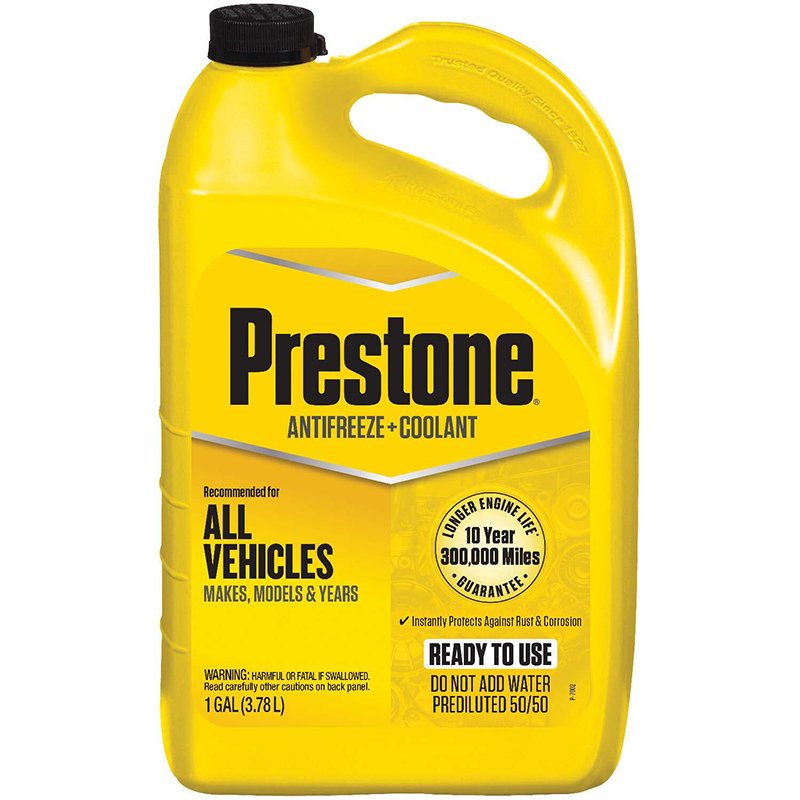 AF2100 Prestone All Vehicles Antifreeze Coolant Longlife Ready to Use 50/50 Yellow 1 Gallon for Car Engine