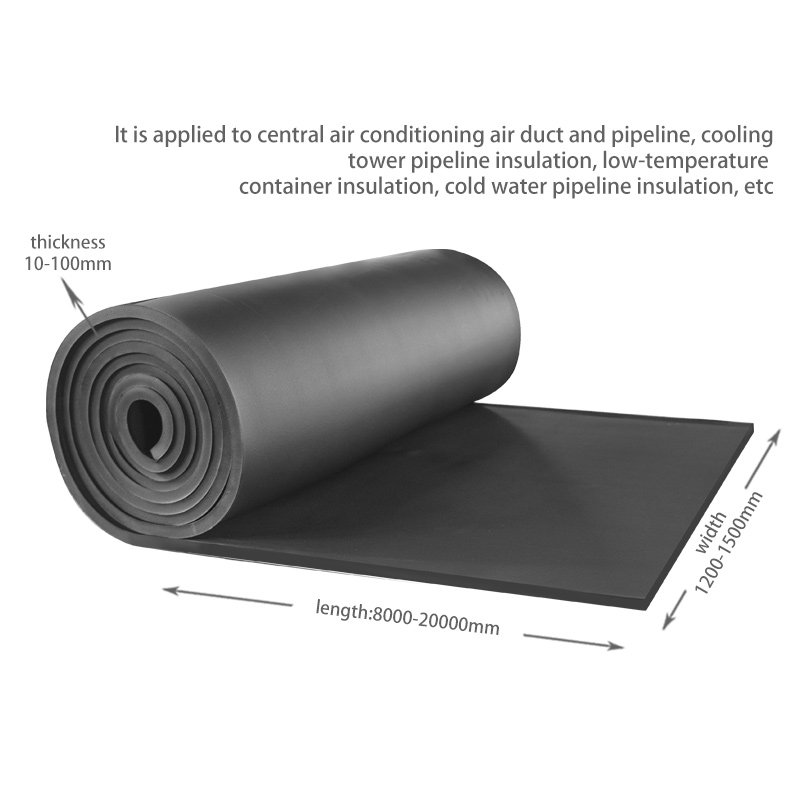 High Quality Customized B1 Level Fireproof, Thermal Insulation, Antifreeze, Thickening and Cold Insulation Rubber Foam Roll