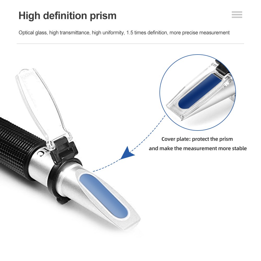 Hand Held Car Battery Antifreeze Glass Solution Propylene Glycol Ethylene Glycol -50- 0 Degree Refractometer