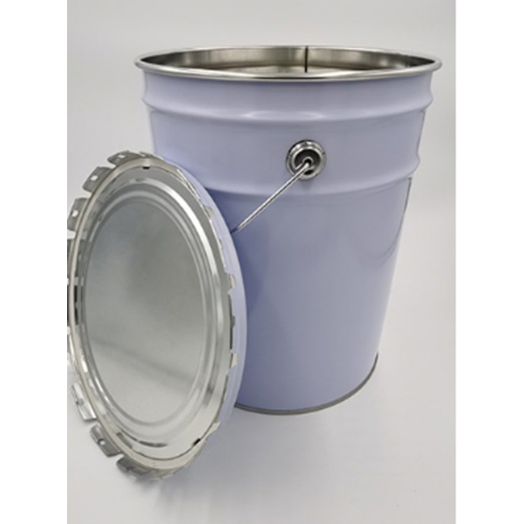 Un 20L Stainless Steel Food Grade Pail with Lid and Locking Ring / 5 Gallon Bucket with Lid