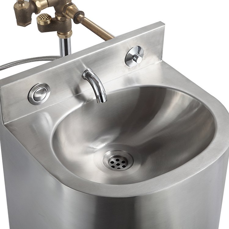 Factory Supply Not Blocked One Piece Prison Toilet Sink Set Wc Antifreeze Cracking Stainless Steel Combination Toilet Pan