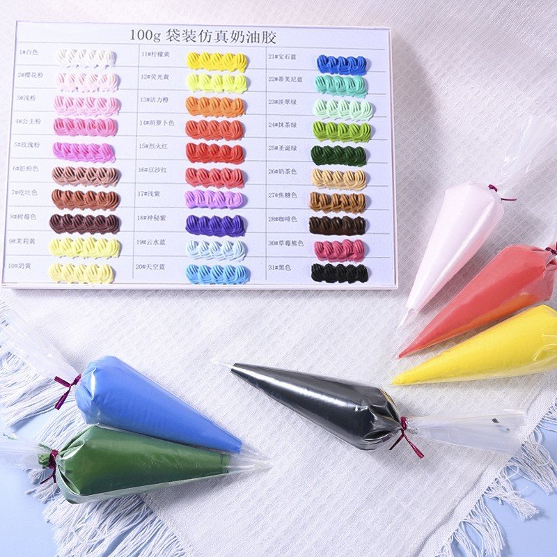 High Quality Simulation Cream Gel 100g Multi Color Cream Glue Optional Antifreeze Mobile Shell Beauty Diy Cream Glue