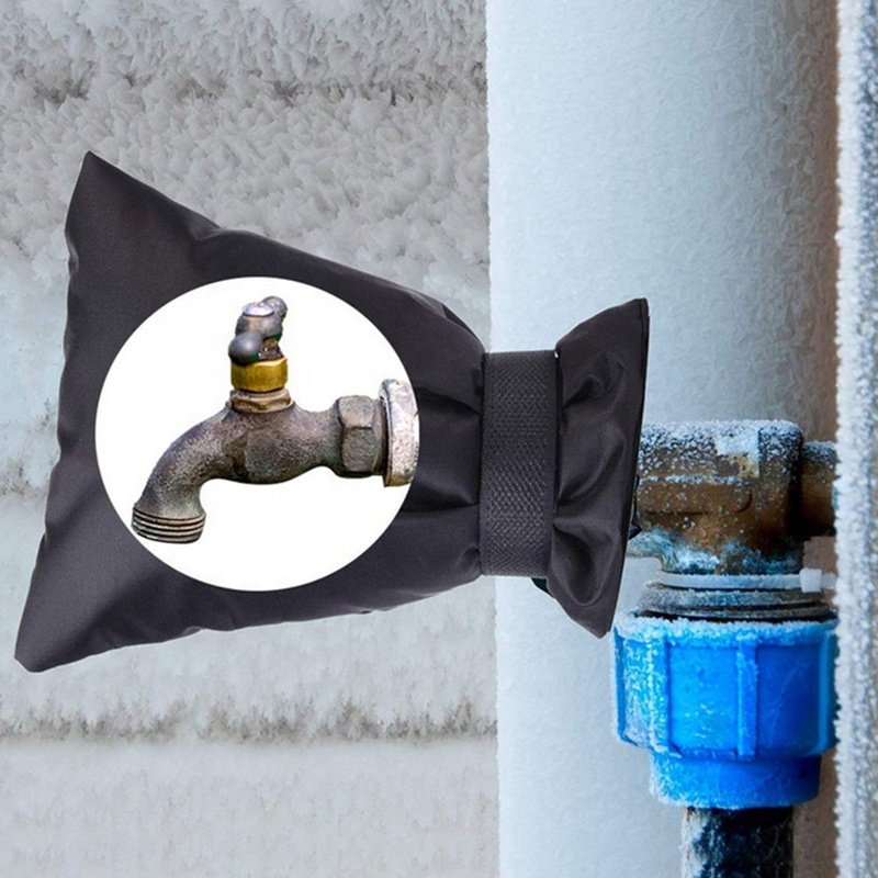 Winter Waterproof Black Reusable Tap Protector Faucet Cover Outdoor Freeze Protection Sock Outside Garden Faucet