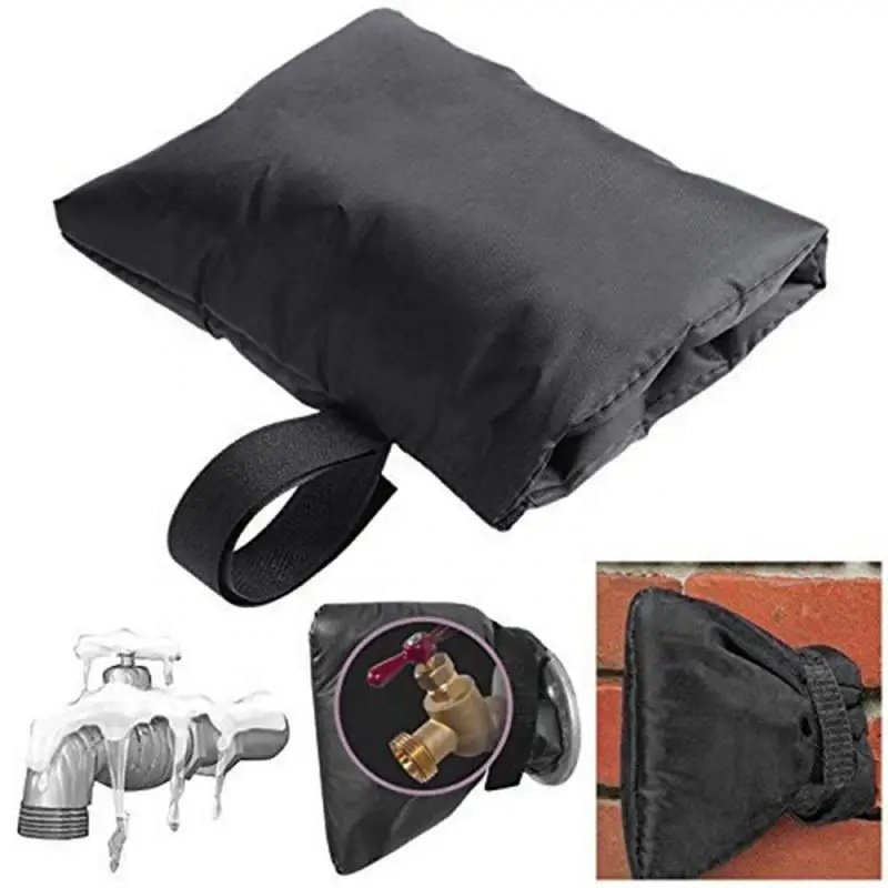 Winter Waterproof Black Reusable Tap Protector Faucet Cover Outdoor Freeze Protection Sock Outside Garden Faucet