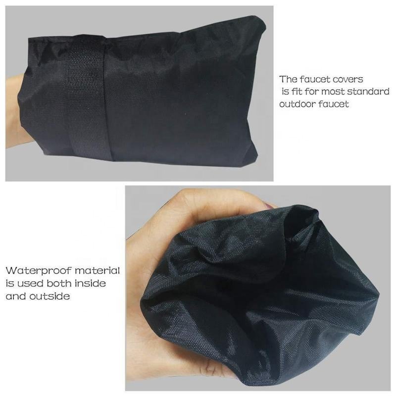 Winter Waterproof Black Reusable Tap Protector Faucet Cover Outdoor Freeze Protection Sock Outside Garden Faucet