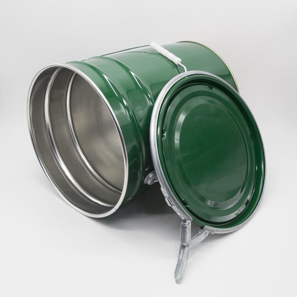 20 Liter Blue Coating Paint Bucket Metal Paint Barrel With Metal Cap for Metal Pail