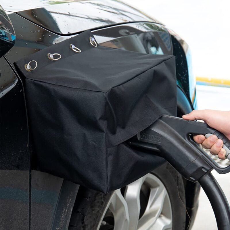 Waterproof Electric Car Charging Port Rain Cover Oxford Cloth EV Charging Port Dustproof Cover All Weather Protection