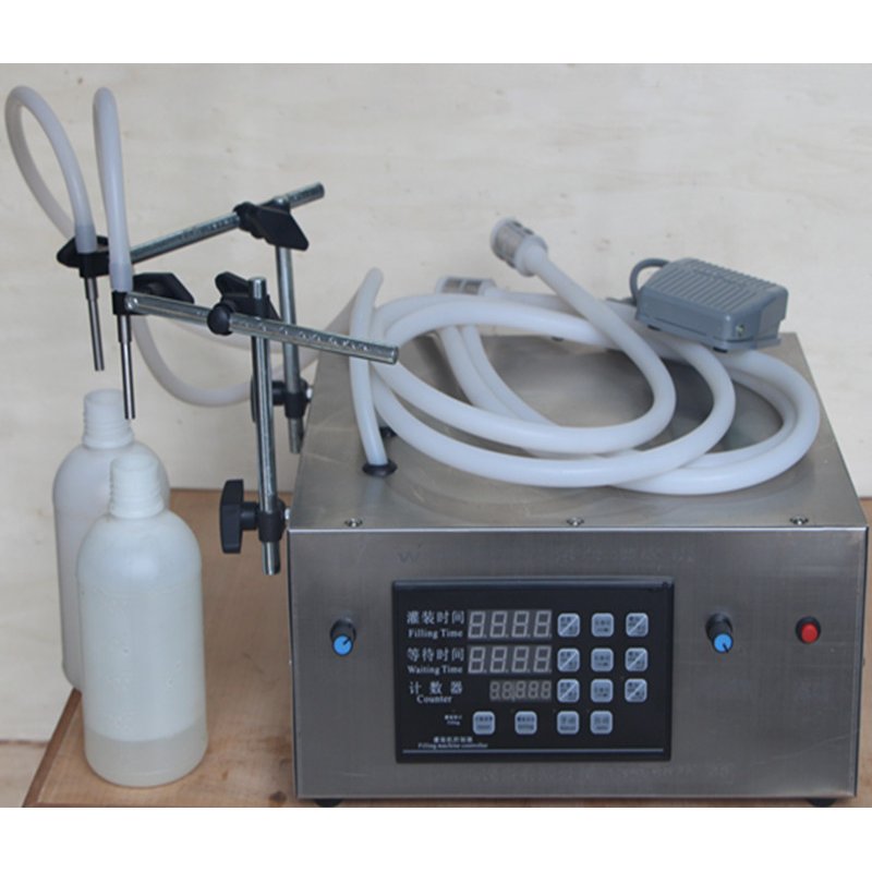 Cheap Price Production Line Double Nozzles Water Antifreeze Wine Diaphragm Pump Liquid Filling Machine