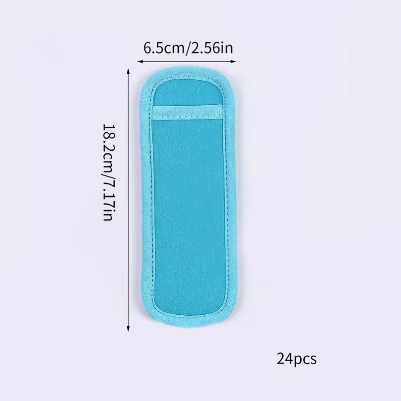 Reusable Colorful Ice Pop Sleeves Popsicle Bags Antifreezing Sets Insulated Ice Holder Freezer Pop Holders Neoprene Sleeve