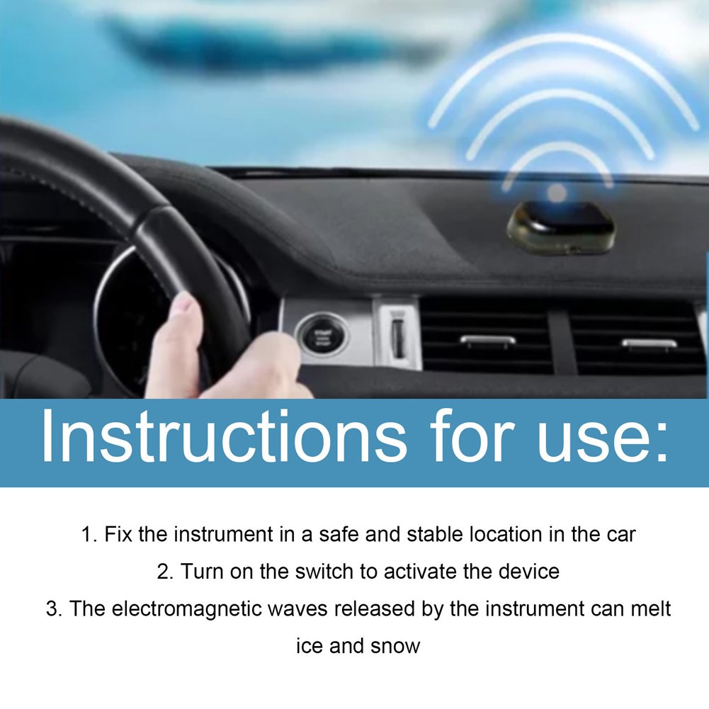 Electromagnetic Molecular Interference Microwave Deicing Antifreeze Anti Freezing Snow Removal Device for Car Window Glass