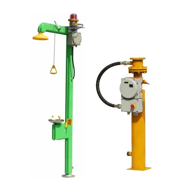 16+ Years Factory Electric Tracing Anti-Freeze Anti-Explosion Emergency EyeWasher Steel Plastic ABS Material Shower Station