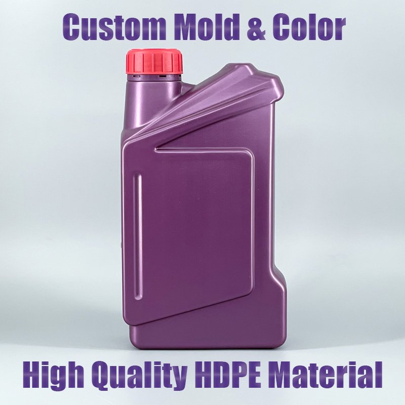 Empty HDPE Material 1L Lubricating Antifreeze Motor Oil Jerry Can Engine Oil Bottle for Car Use