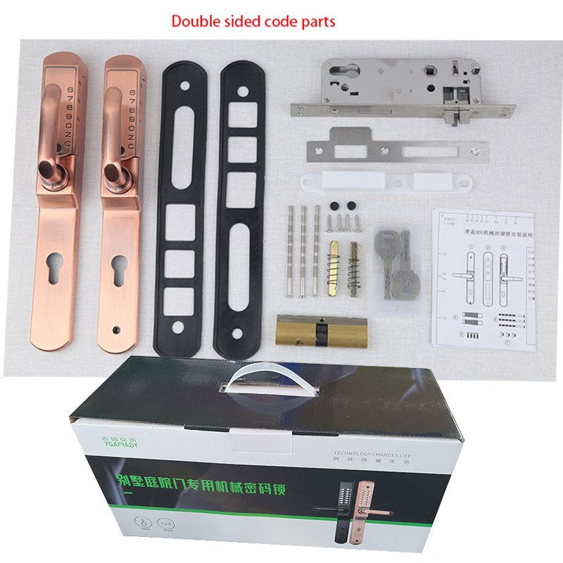 Villa Outside Aluminum Iron Door Lock Waterproof Antifreeze Sliding Cover Mechanical Code Lock