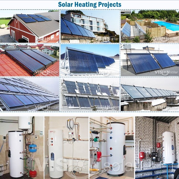 High-Pressure Split Solar Water Heater Heat Pipe Collector Closed Electric Evacuated Tube Outdoor Hotel Stainless Steel Glass