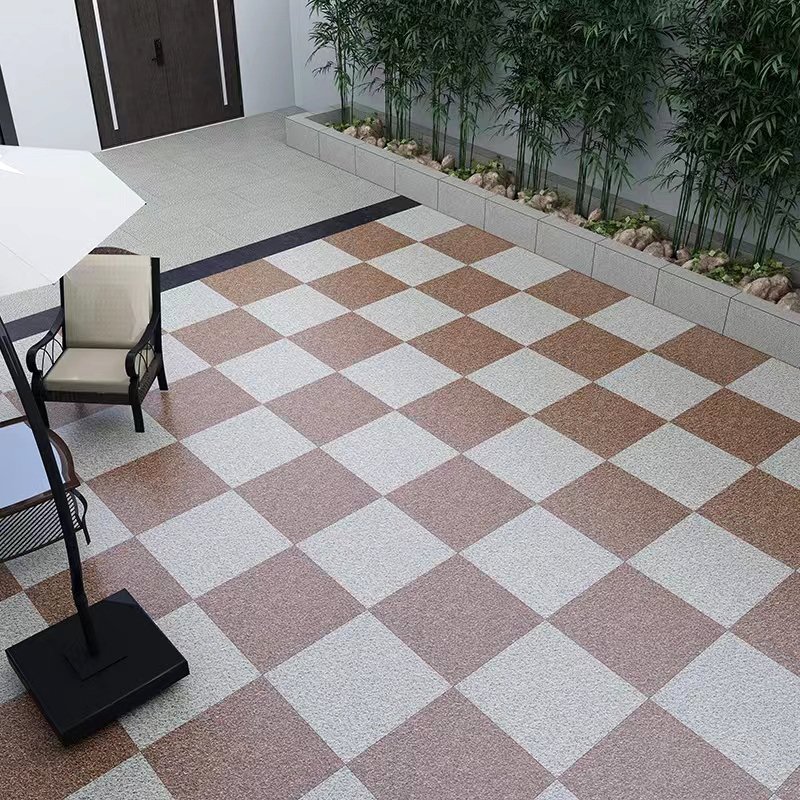 Foshan Red Color Non Slip Indoor and Outdoor Patio Garage Porcelain Granite Stone Floor Tiles