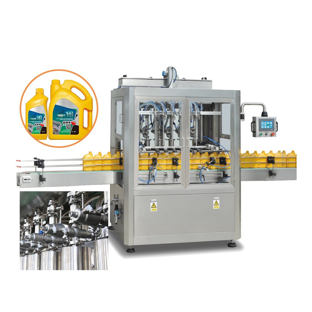 Npack Automatic Servo Motor Piston 2000 Bph Antifreeze Production Line Automatic Bucket Antifreeze Coolant Filling Machine