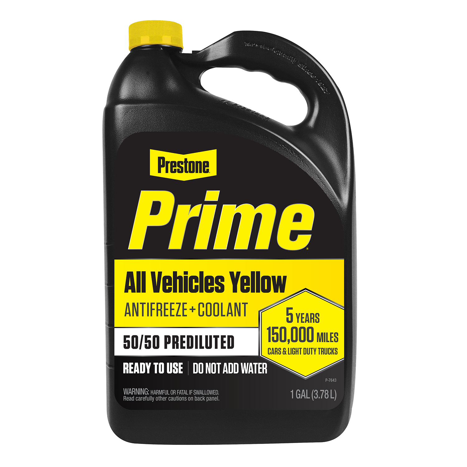 Prestone AF3100 4L Yellow Antifreeze Coolant 50/50 Cooling System Liquid for All Vehicles 1 Gallon 3.78L Prime