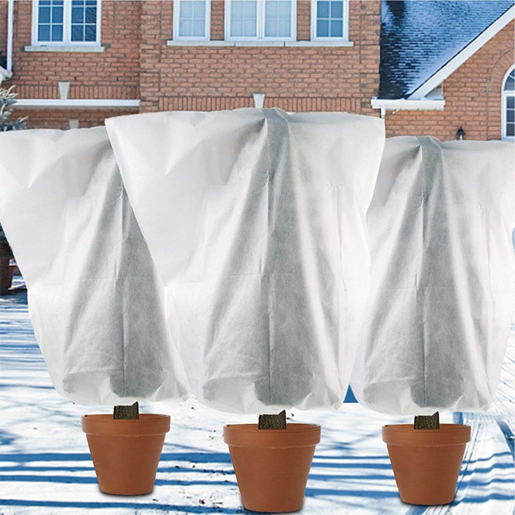 Plant Covers Winter Drawstring Plant Freeze Protection Cover Bags Antifreeze Cover