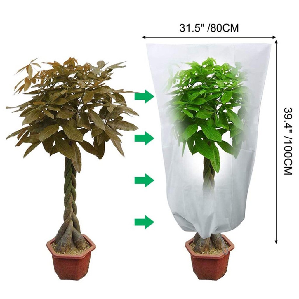 Plant Covers Winter Drawstring Plant Freeze Protection Cover Bags Antifreeze Cover
