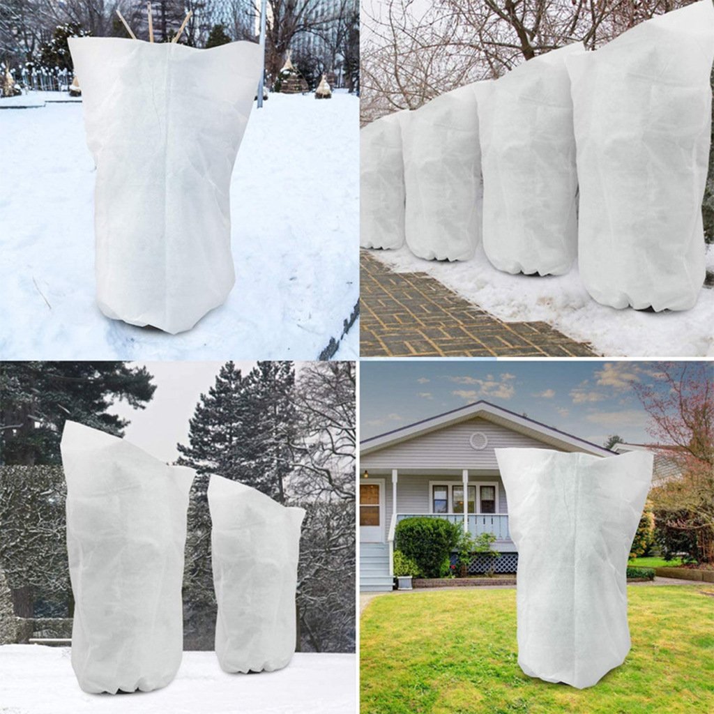Plant Covers Winter Drawstring Plant Freeze Protection Cover Bags Antifreeze Cover