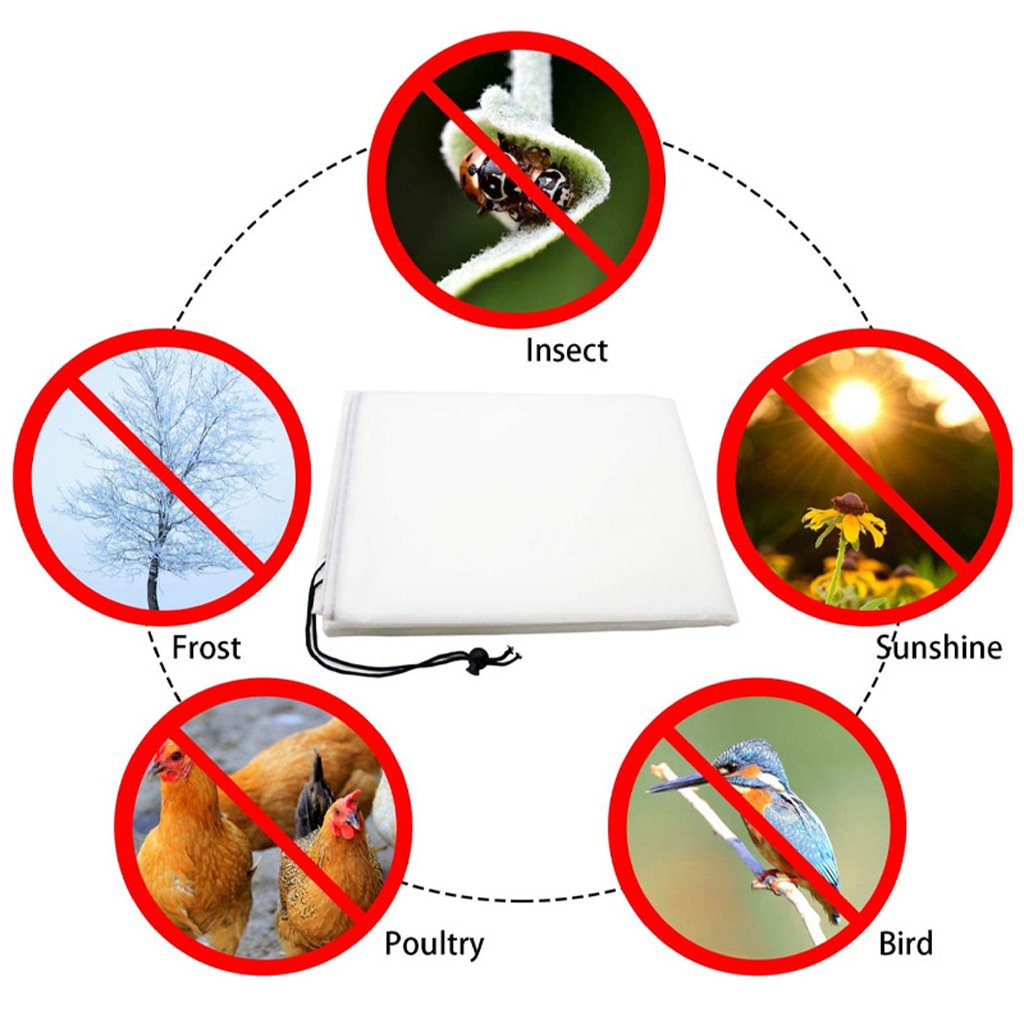Plant Covers Winter Drawstring Plant Freeze Protection Cover Bags Antifreeze Cover